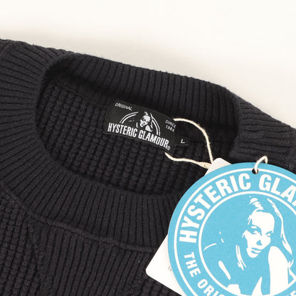 ガール ロゴ ワッフル サーマル ニット (0263CS05)