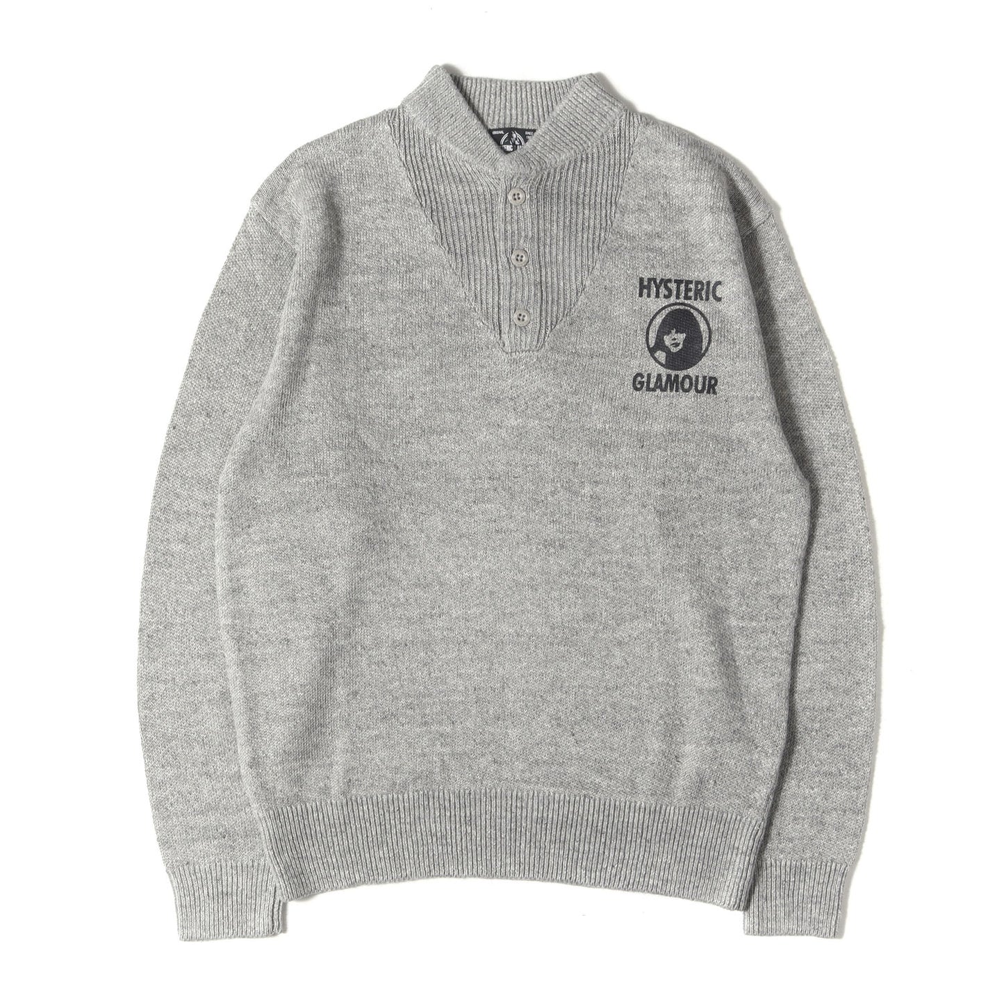 × FLANDERS LINEN CIRCLE GIRL pt ヘンリーネック プルオーバー ニット セーター (02191NS05)