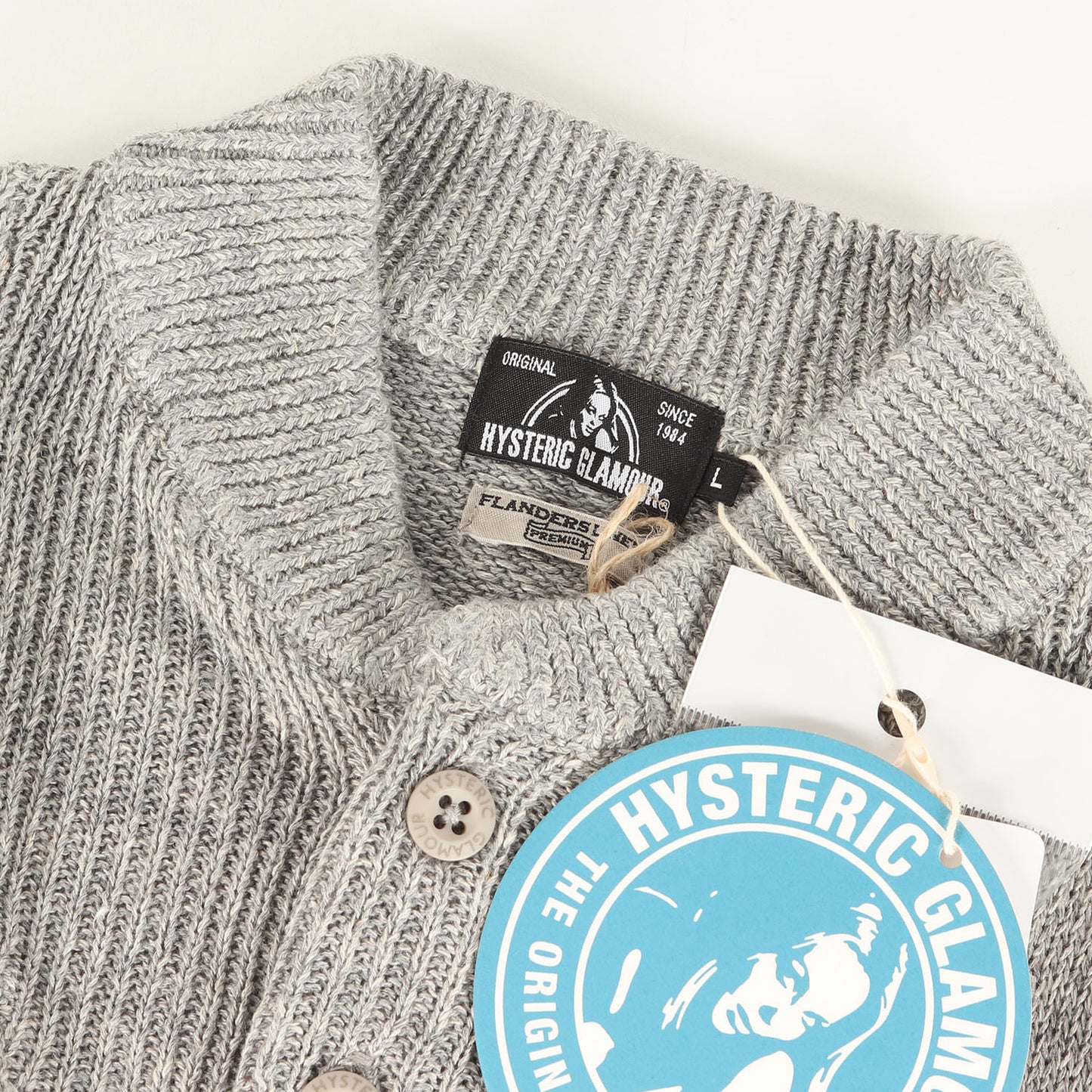 × FLANDERS LINEN CIRCLE GIRL pt ヘンリーネック プルオーバー ニット セーター (02191NS05)