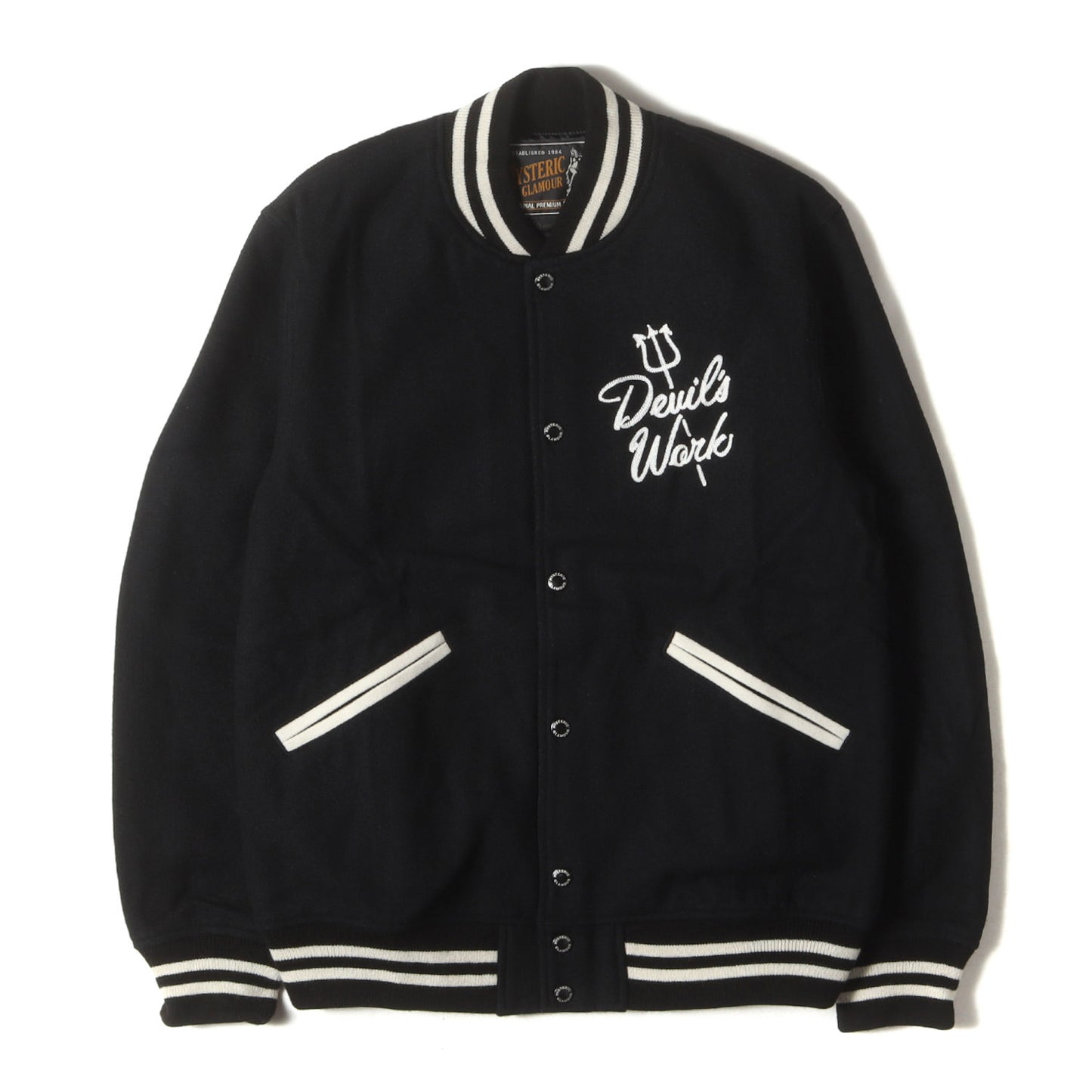 HYSTERIC INC 刺繍 メルトン スタジャン (02183AB11)