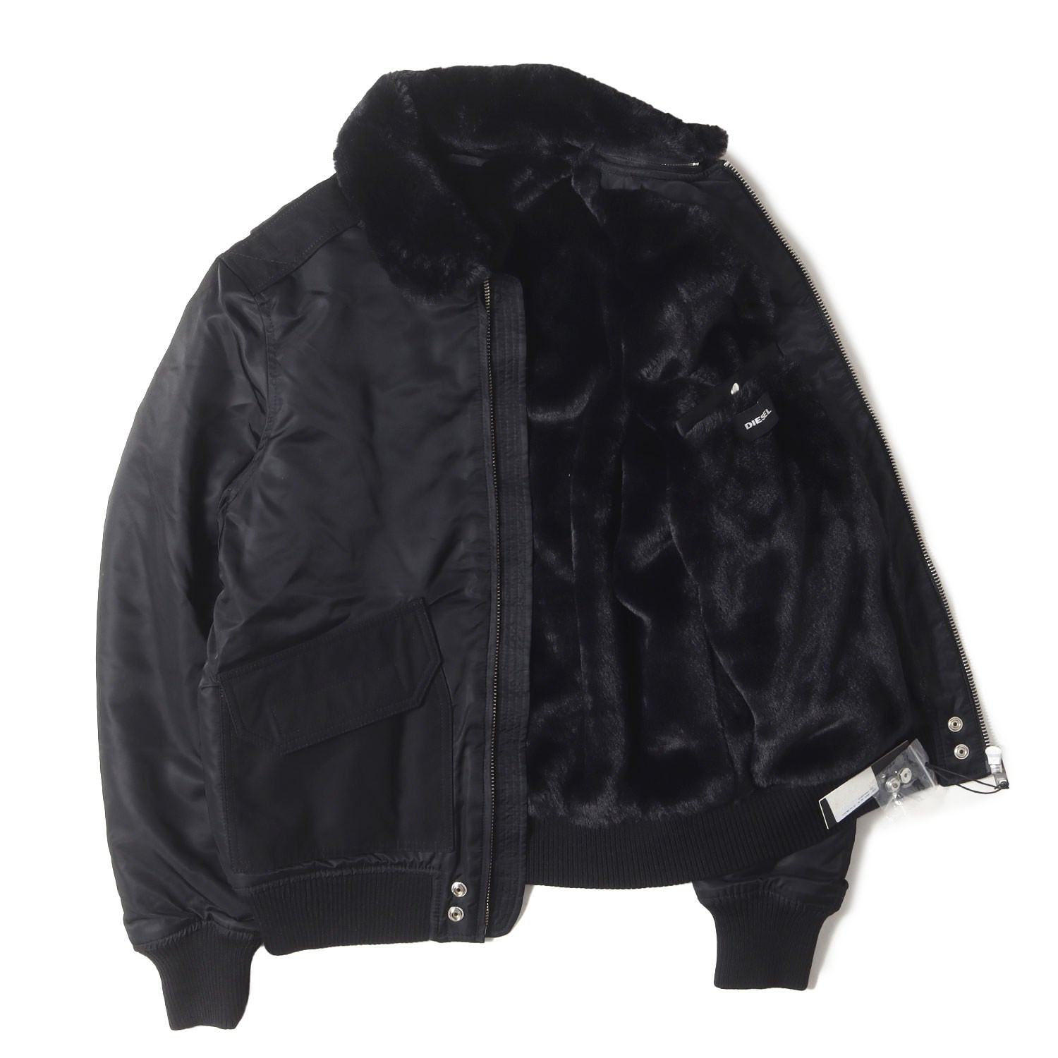 DIESEL ディーゼル フライトジャケット ブラックファー　W-BURKISK DIESEL ディーゼル フライトジャケット ブラックファー W-BURKISK