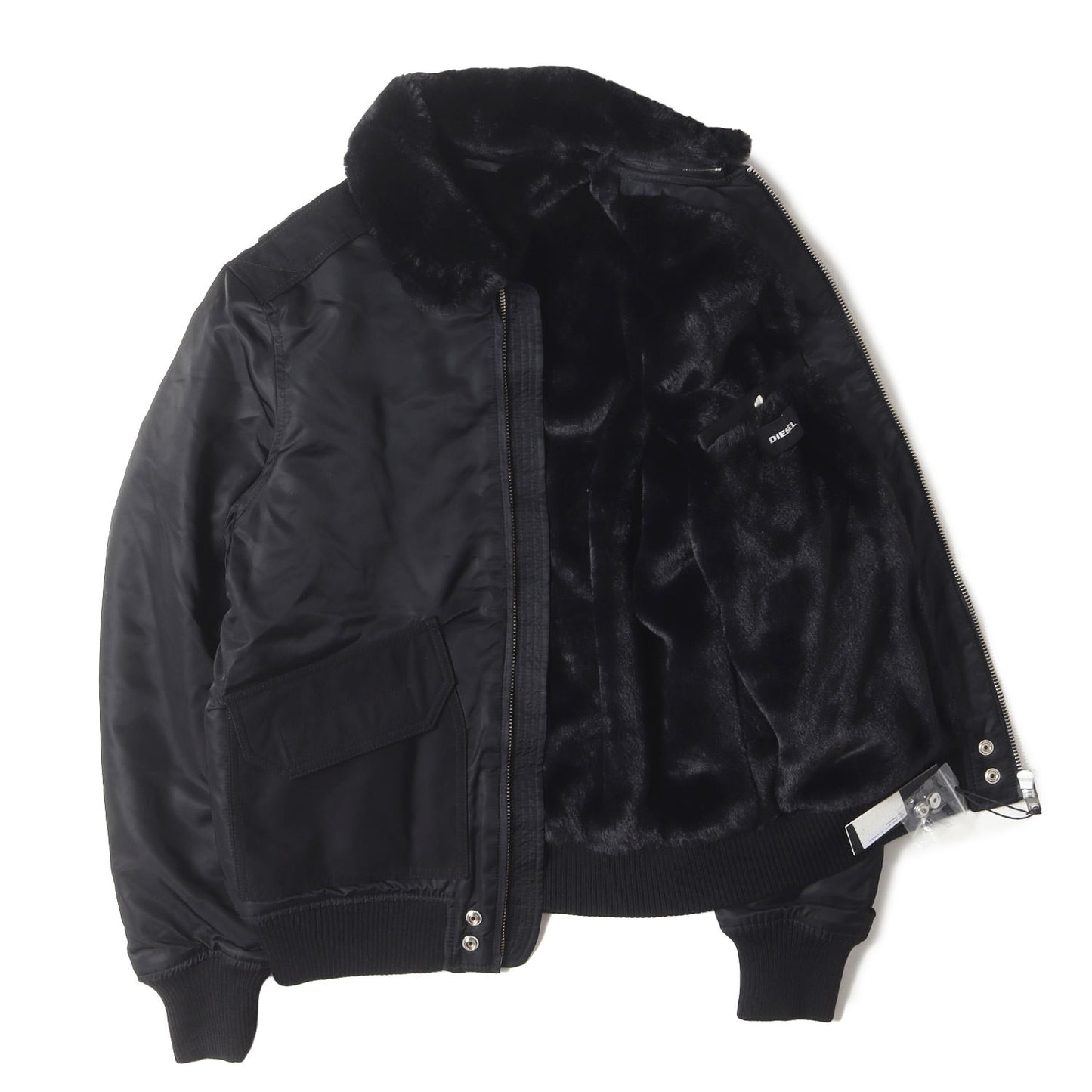 フェイクファー付き ミリタリー フライト ボンバー ジャケット (W-Slotkin-A 00SIE1 0HATA)