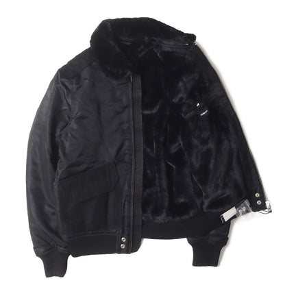 フェイクファー付き ミリタリー フライト ボンバー ジャケット (W-Slotkin-A 00SIE1 0HATA)