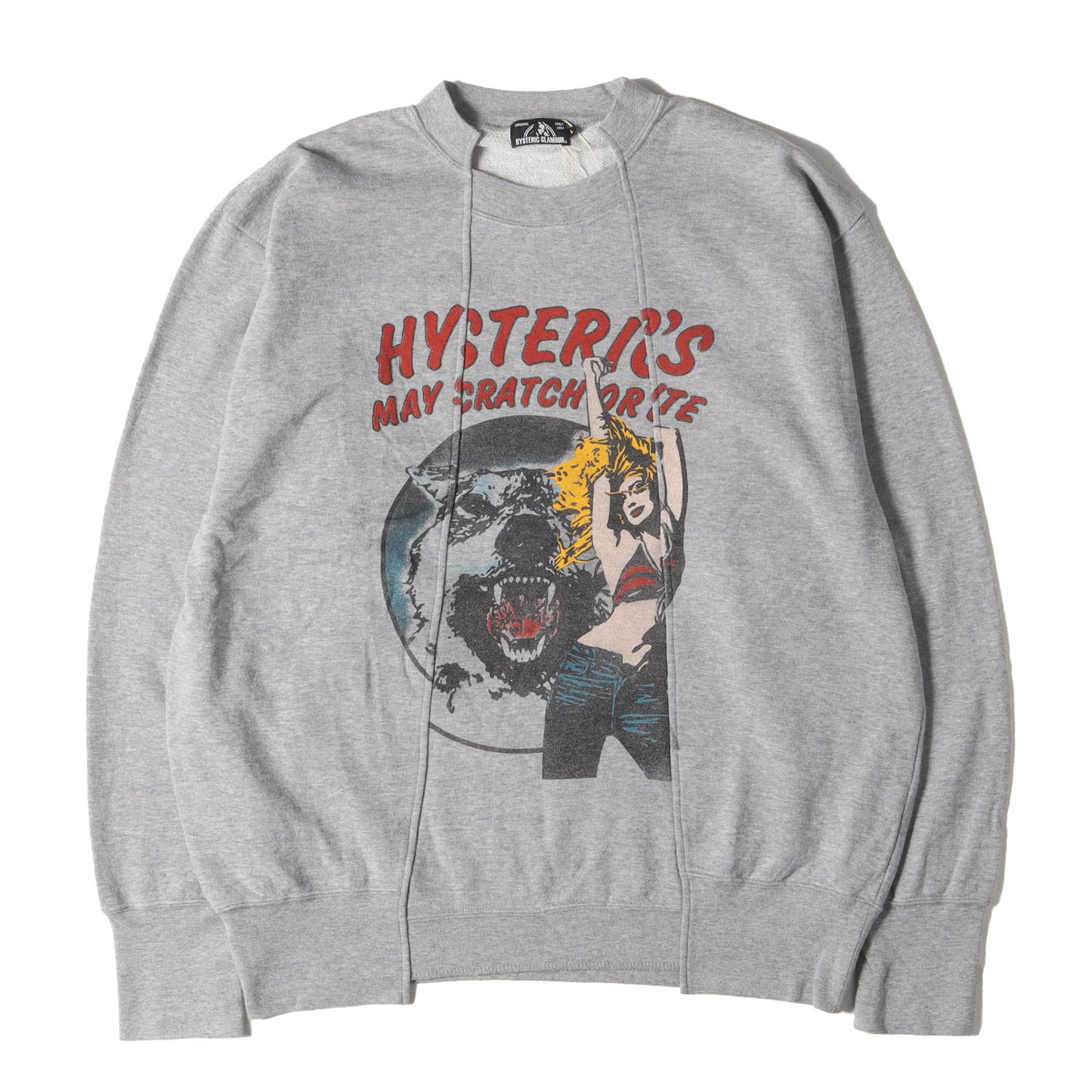 WOLF LAND プリント リメイク スウェット トレーナー (02173CS10)