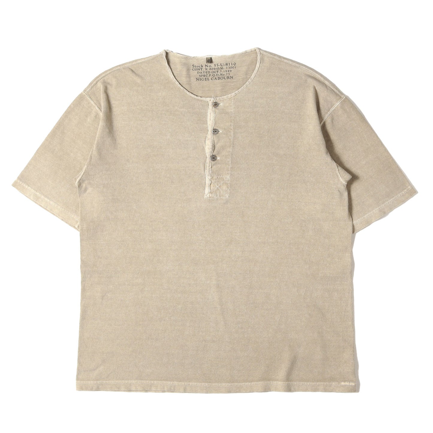 猫目 ヘンリーネック Tシャツ