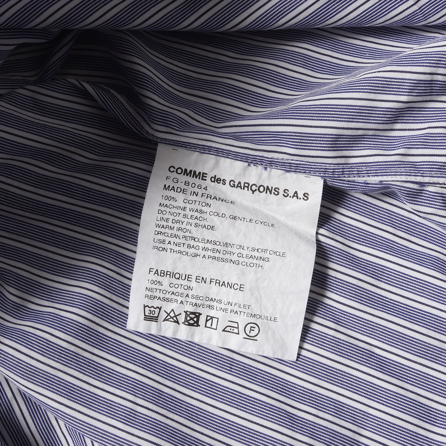 21SS トリプルカラー ストライプ ブロード ドレス シャツ (FG-B064) / MADE IN FRANCE