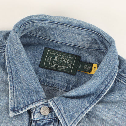 近年モデル ヴィンテージ加工 デニム ワーク シャツ / POLO COUNTRY