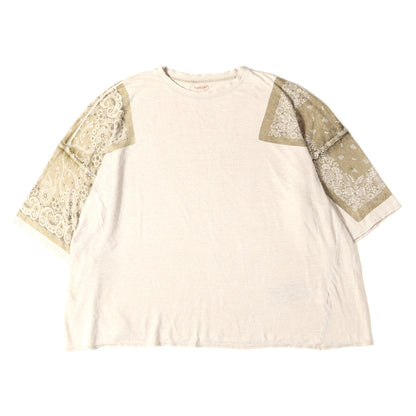 22SS バンダナプリントスリーブ オーバーサイズ ポケット Tシャツ (Linen Tenjiku Bandana HUGE)