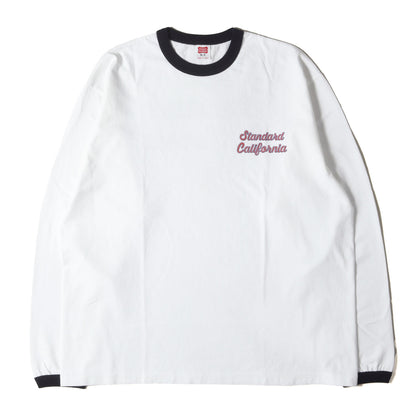25SS グラフィック ロゴ リンガーネック ロングスリーブ Tシャツ (SD US Cotton Script Logo Ringer Long Sleeve T)