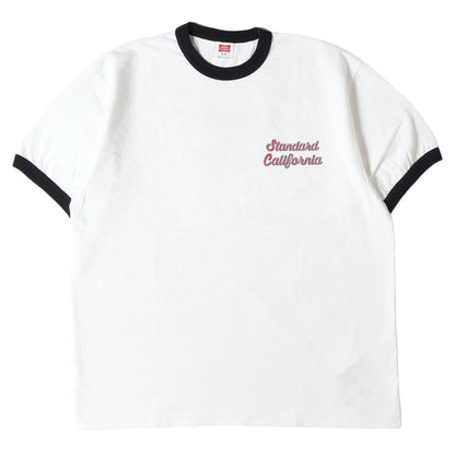 25SS スクリプト ロゴ リンガーネック トリム Tシャツ (SD US Cotton Script Logo Ringer T) / 著名人着用