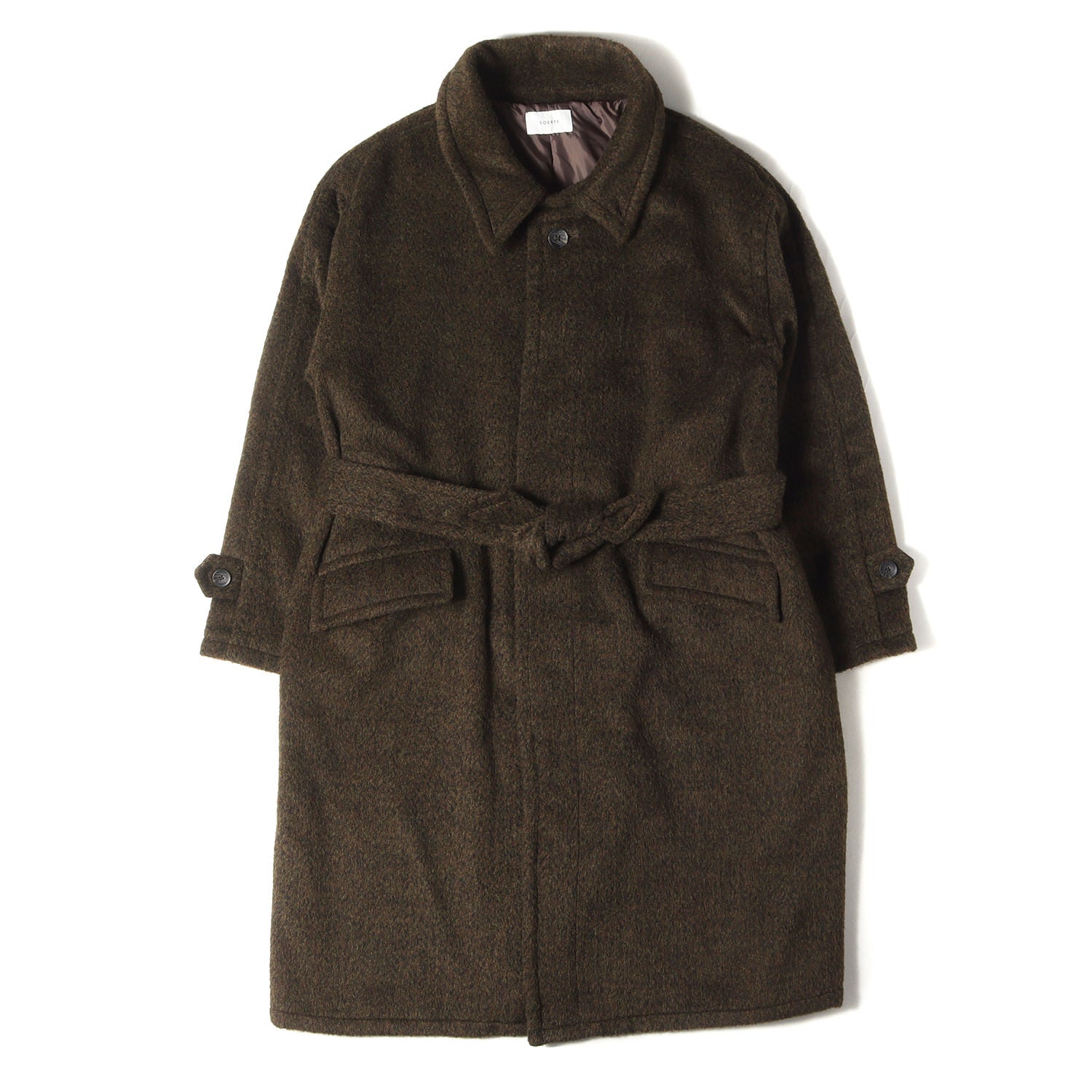 未使用☆JIL SANDER NAVY｜キャメル クロップドウールコート ウール