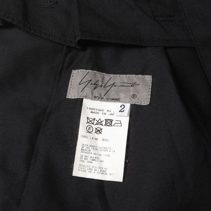 3タック ウールギャバ バルーンパンツ (Wool Gabardine Balloon pants HN-P06-100)