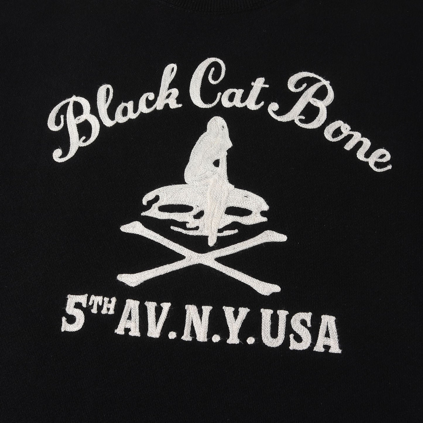 BLACK CAT BONE 刺繍 スウェット (02171CS05)