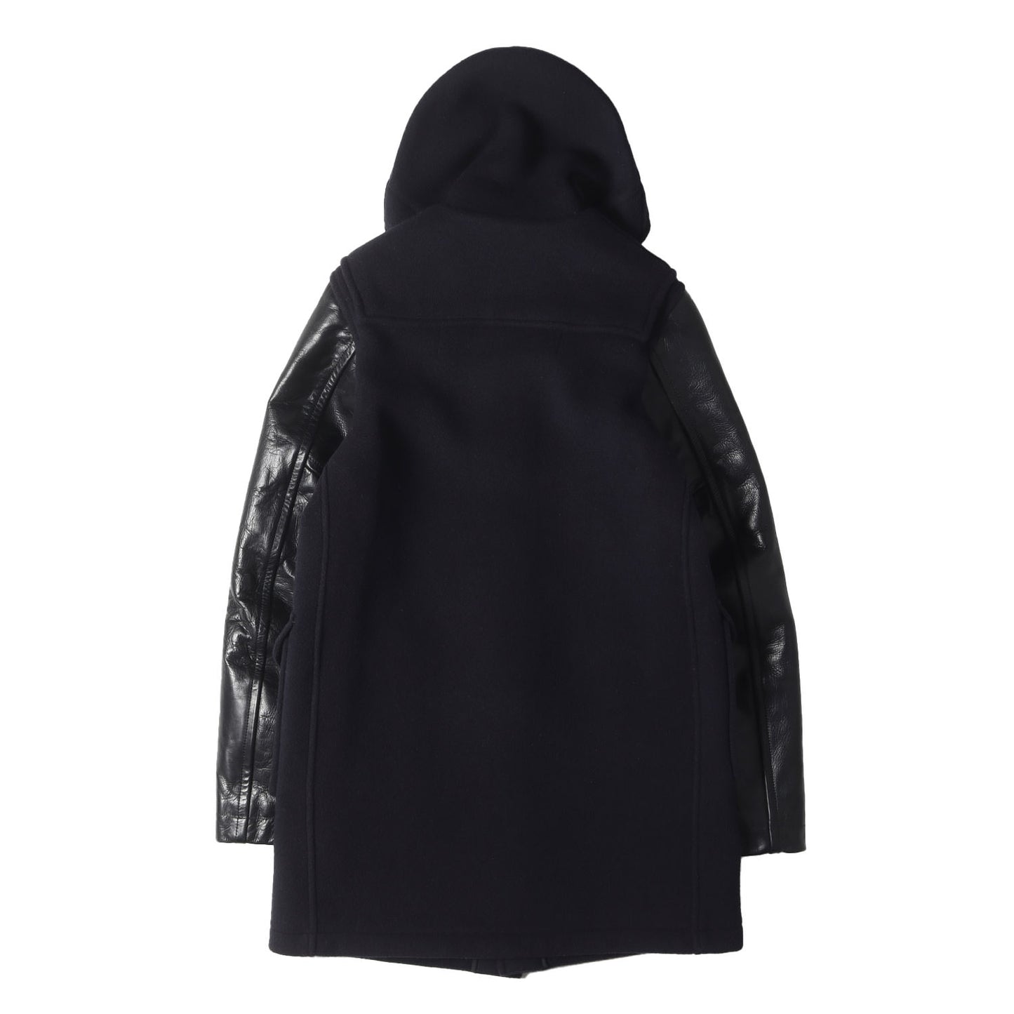 00s × Gloverall レザースリーブ 切替 メルトン ダッフルコート (WB-C004)