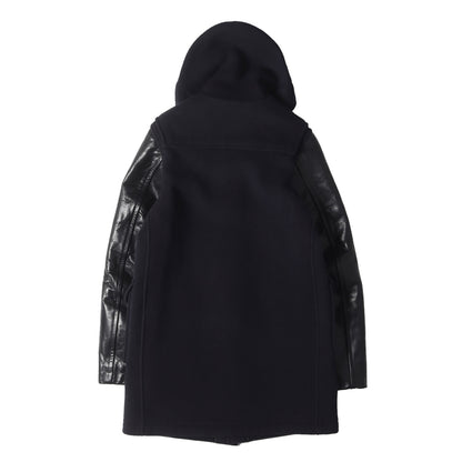 00s × Gloverall レザースリーブ 切替 メルトン ダッフルコート (WB-C004)