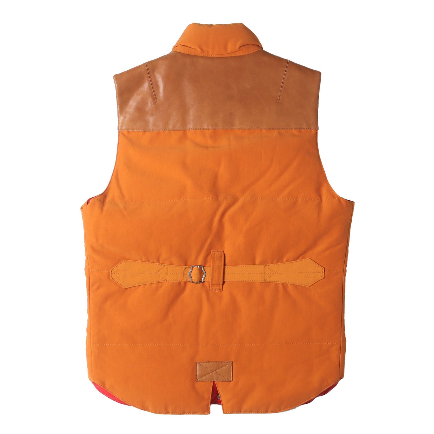 × THE NORTH FACE 60/40クロス シンチバック付き レザーヨーク ダウンベスト (WD-V101)