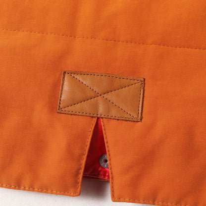 × THE NORTH FACE 60/40クロス シンチバック付き レザーヨーク ダウンベスト (WD-V101)