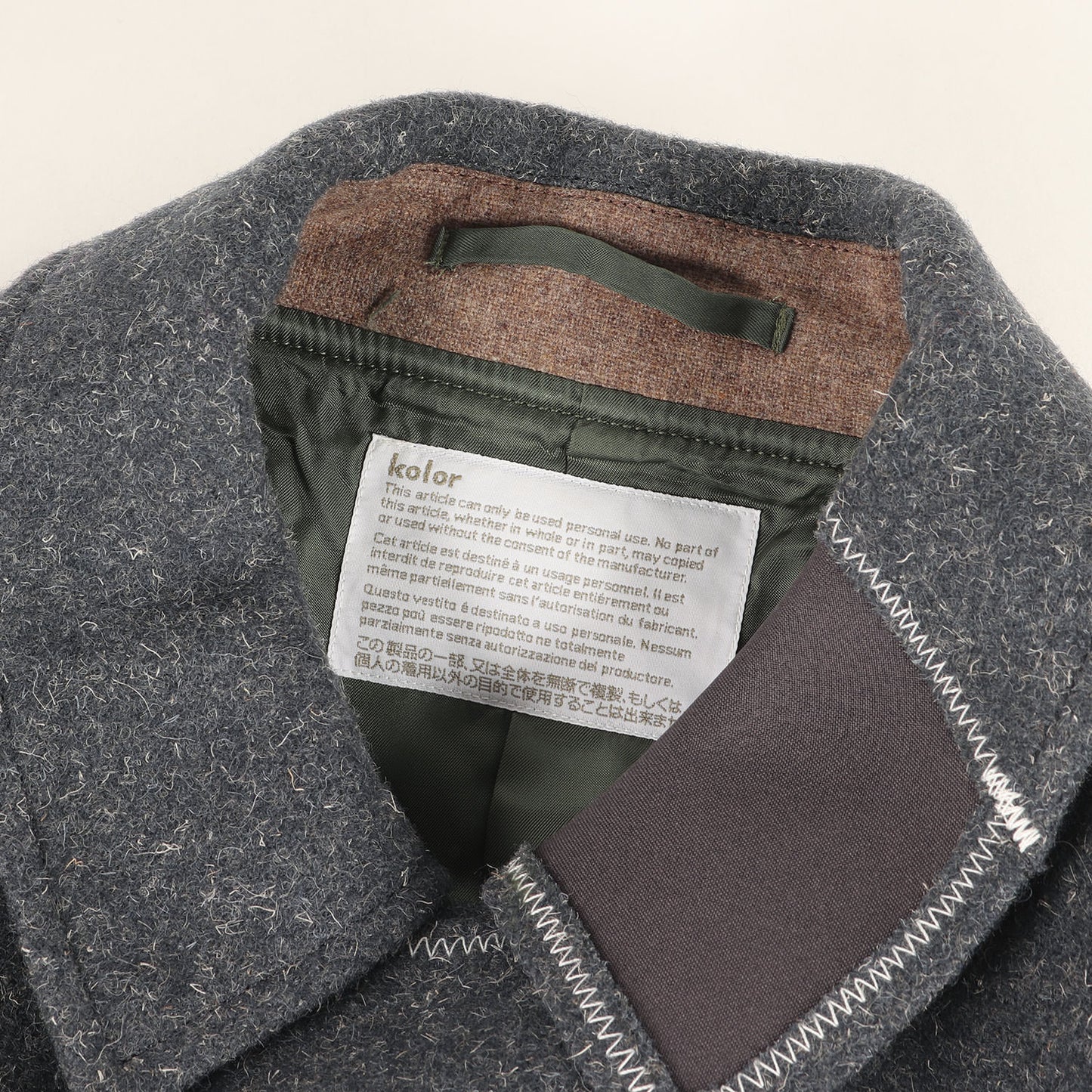 メランジ メルトン ステンカラー コート (SOUTIEN COLLAR COAT 21WCM-C06107)