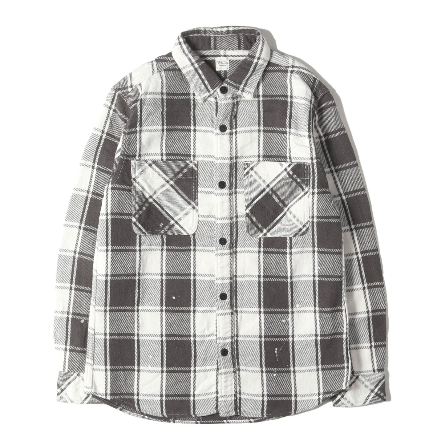 ペイント加工 チェック ヘビーフランネル シャツ (3120700056) / MADE IN JAPAN
