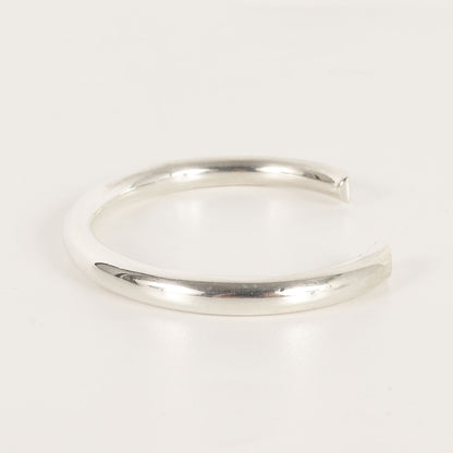 フラット シルバー バングル (Single Facet Toque L B0400124) / Ag925