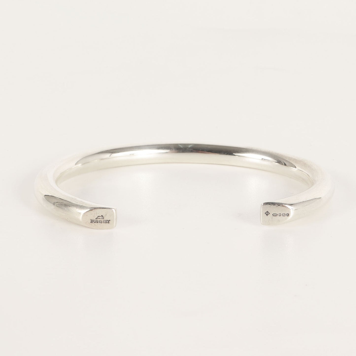 フラット シルバー バングル (Single Facet Toque L B0400124) / Ag925
