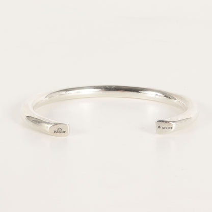 フラット シルバー バングル (Single Facet Toque L B0400124) / Ag925