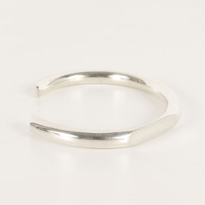 フラット シルバー バングル (Single Facet Toque L B0400124) / Ag925