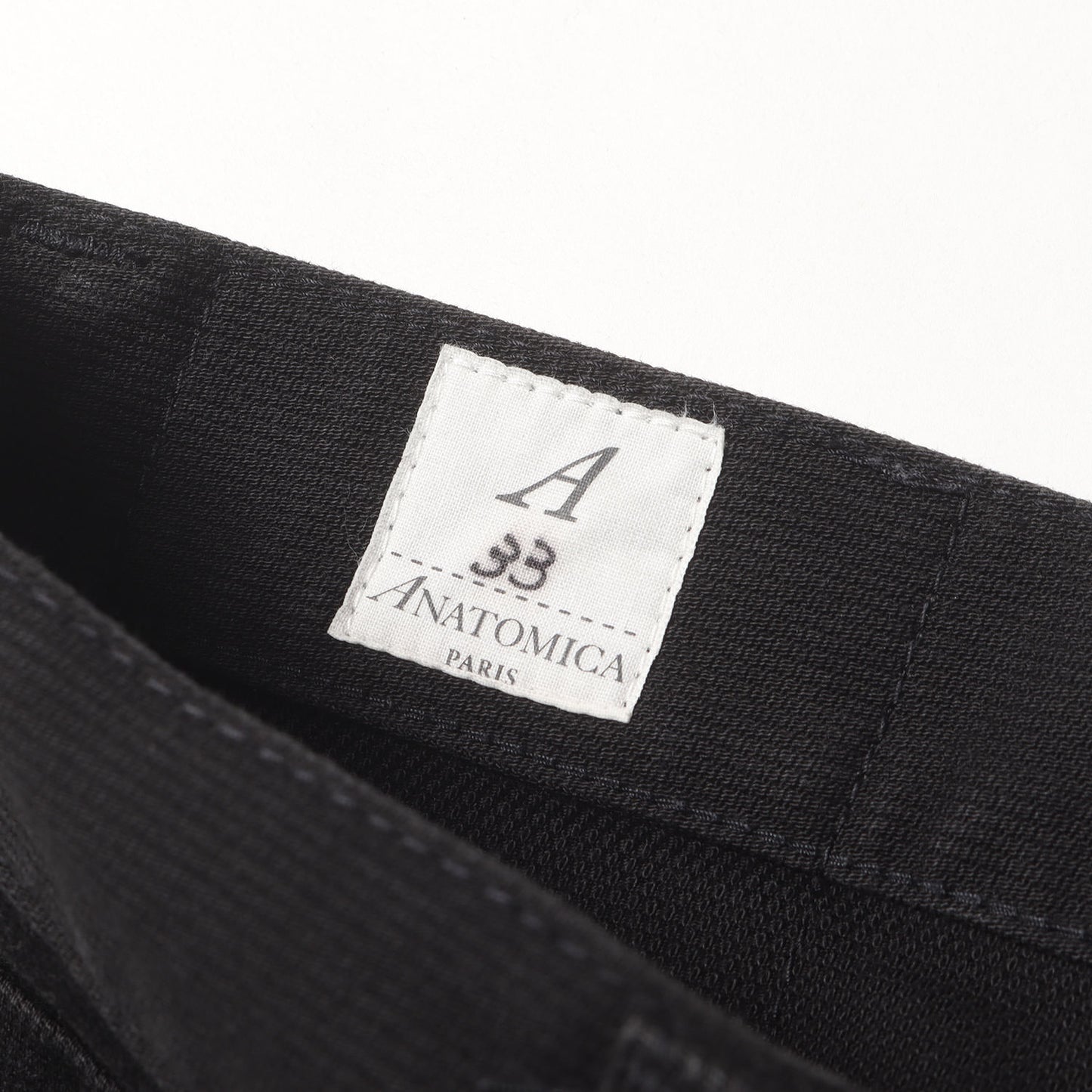 23AW テーパード ブラックピケ パンツ (11618 Z PIQUE 530-582-12 W23)