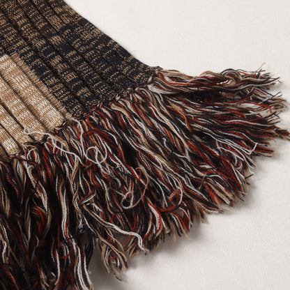 02AW フリンジ チェック メランジニット マフラー (KS17 m5l02) / MADE IN ITALY