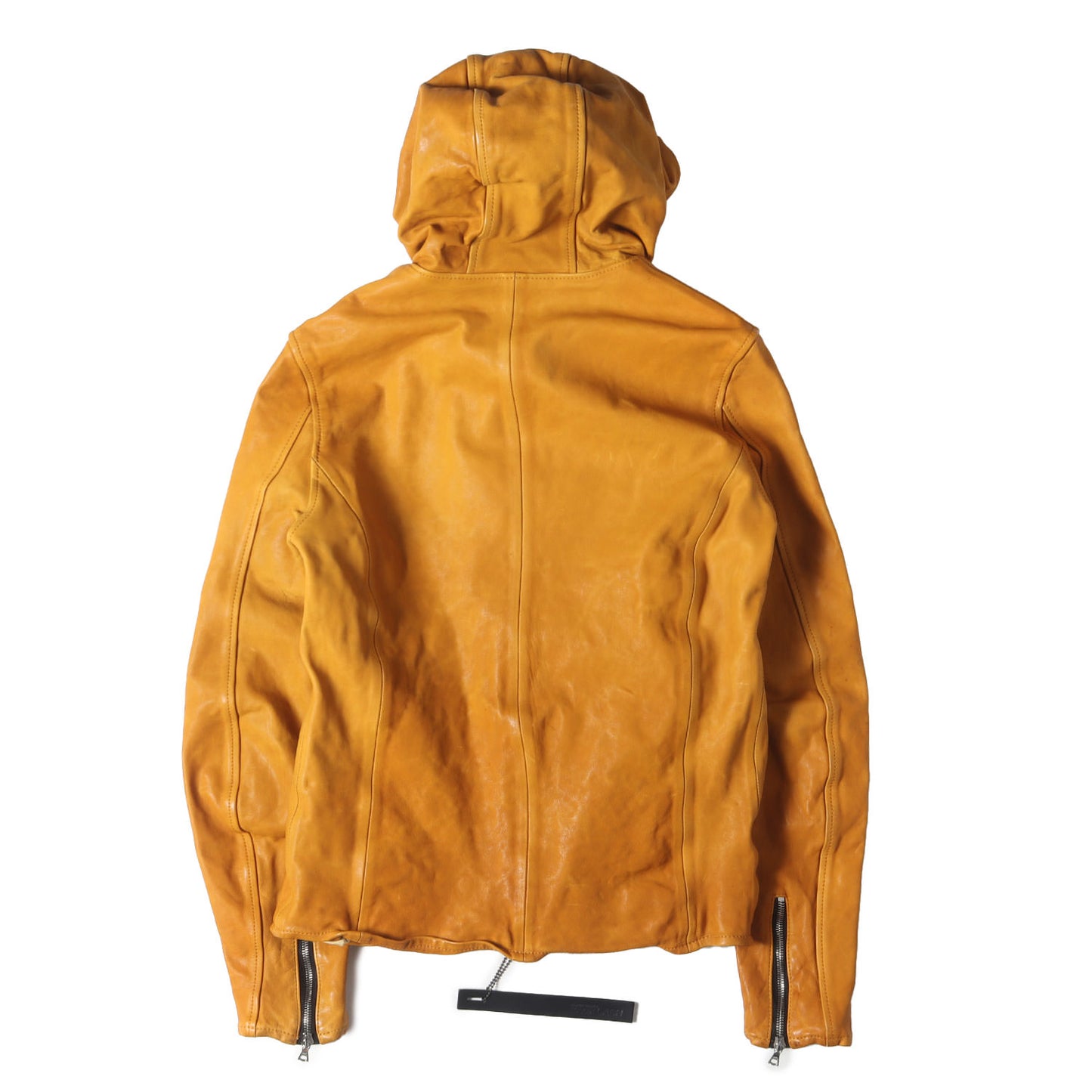 製品染め カーフレザー シングル ライダース ジャケット (FORE GROW 1645-04) / ISAMU KATAYAMA