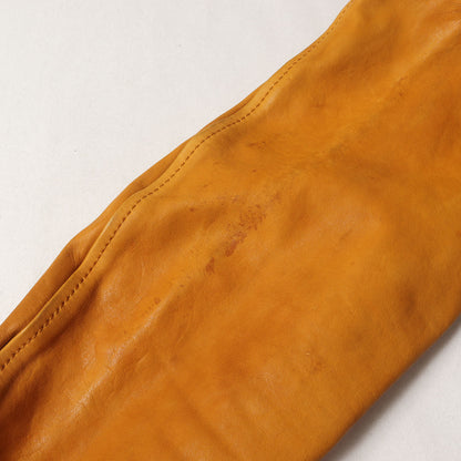 製品染め カーフレザー シングル ライダース ジャケット (FORE GROW 1645-04) / ISAMU KATAYAMA