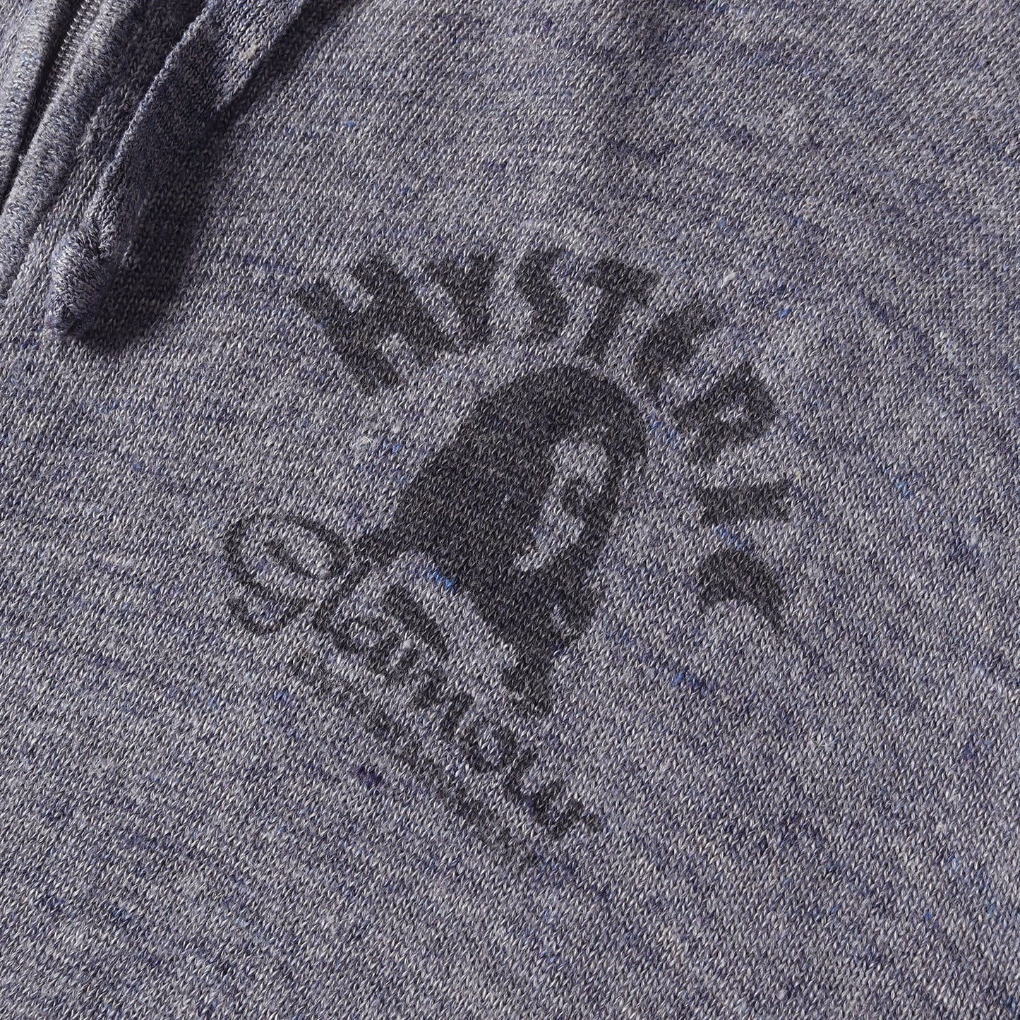 × FLANDERS LINEN ガール ロゴ ネップ混 ニット ジップパーカー (0242ND01)