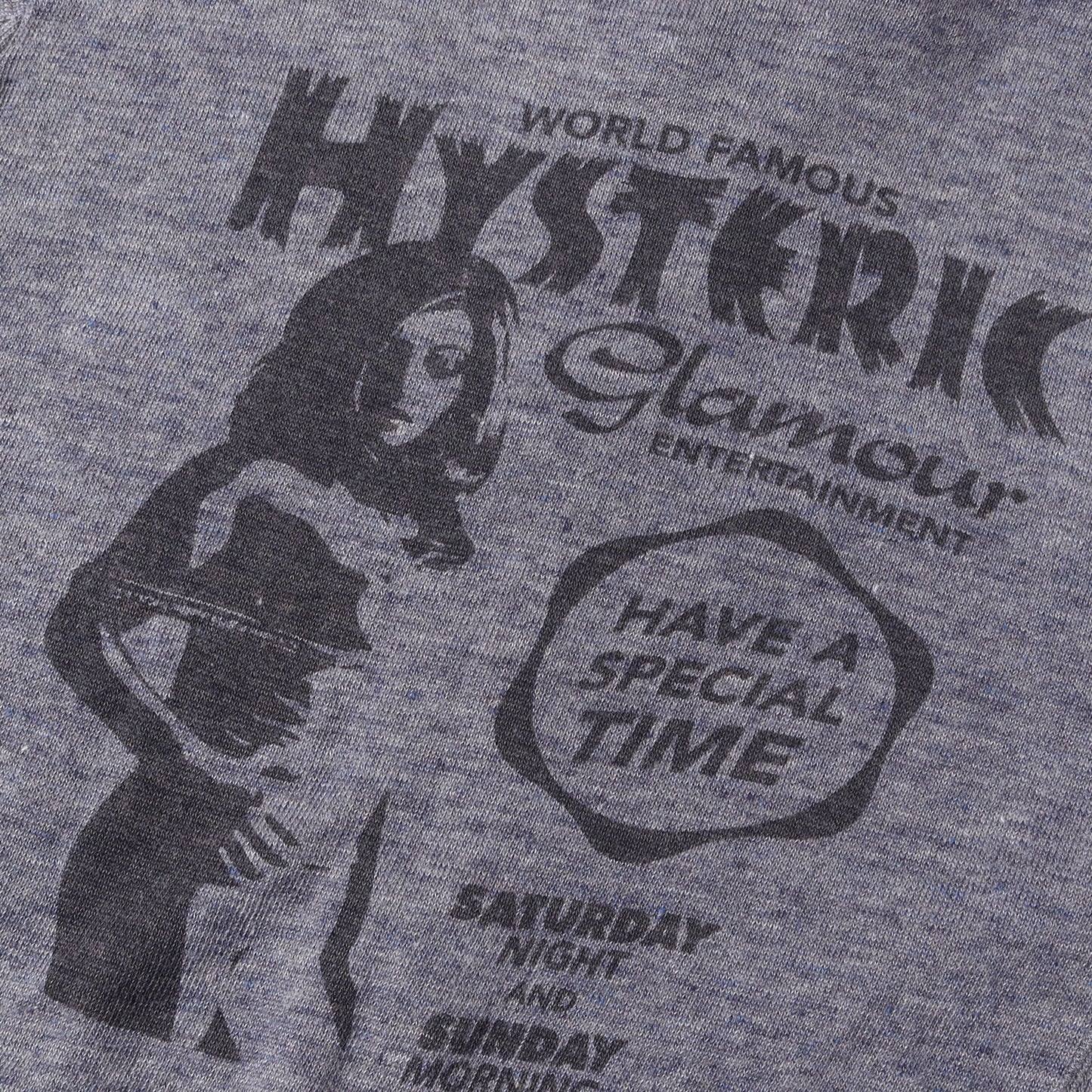 × FLANDERS LINEN ガール ロゴ ネップ混 ニット ジップパーカー (0242ND01)