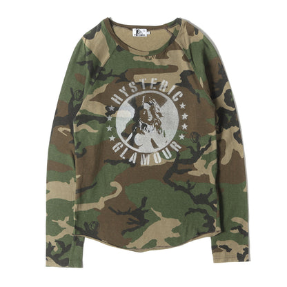 ヒスガールプリント カモ柄 ロングスリーブ カットソー