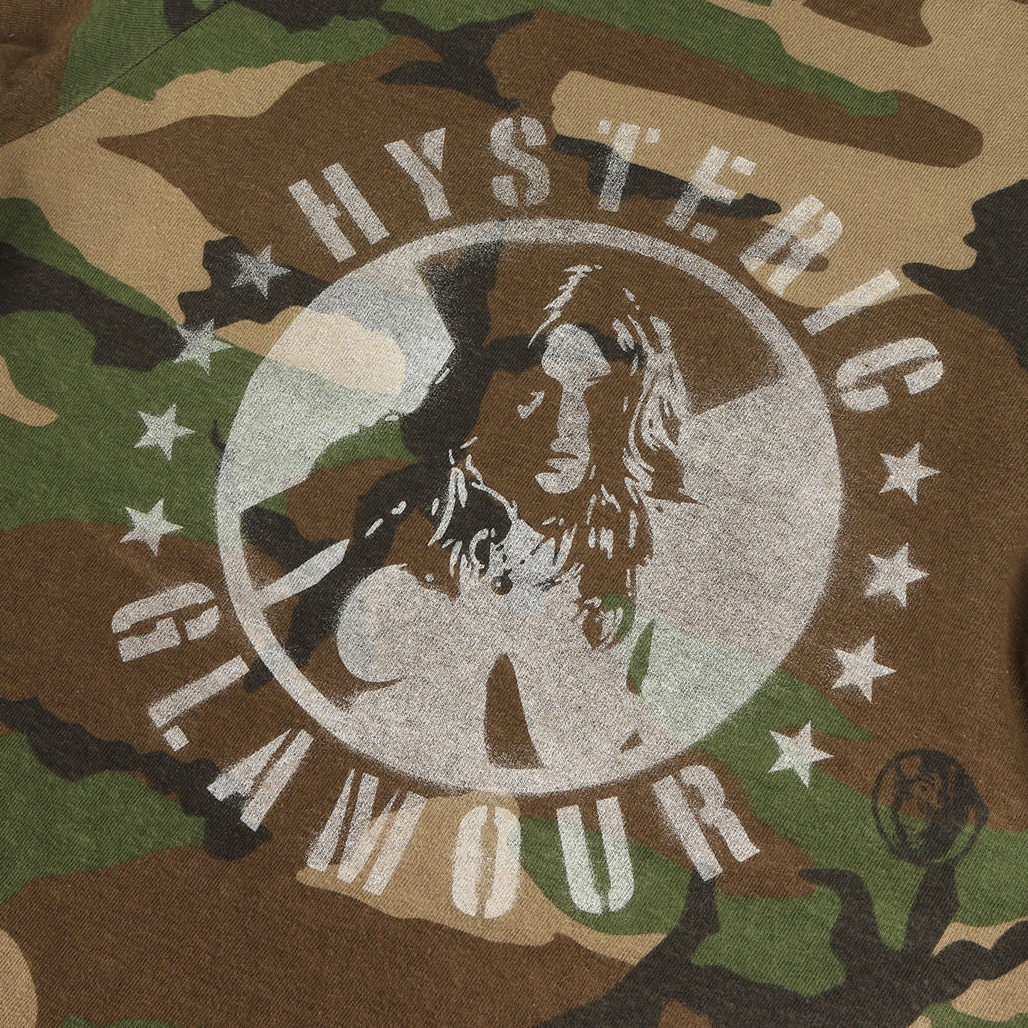 ヒスガールプリント カモ柄 ロングスリーブ カットソー