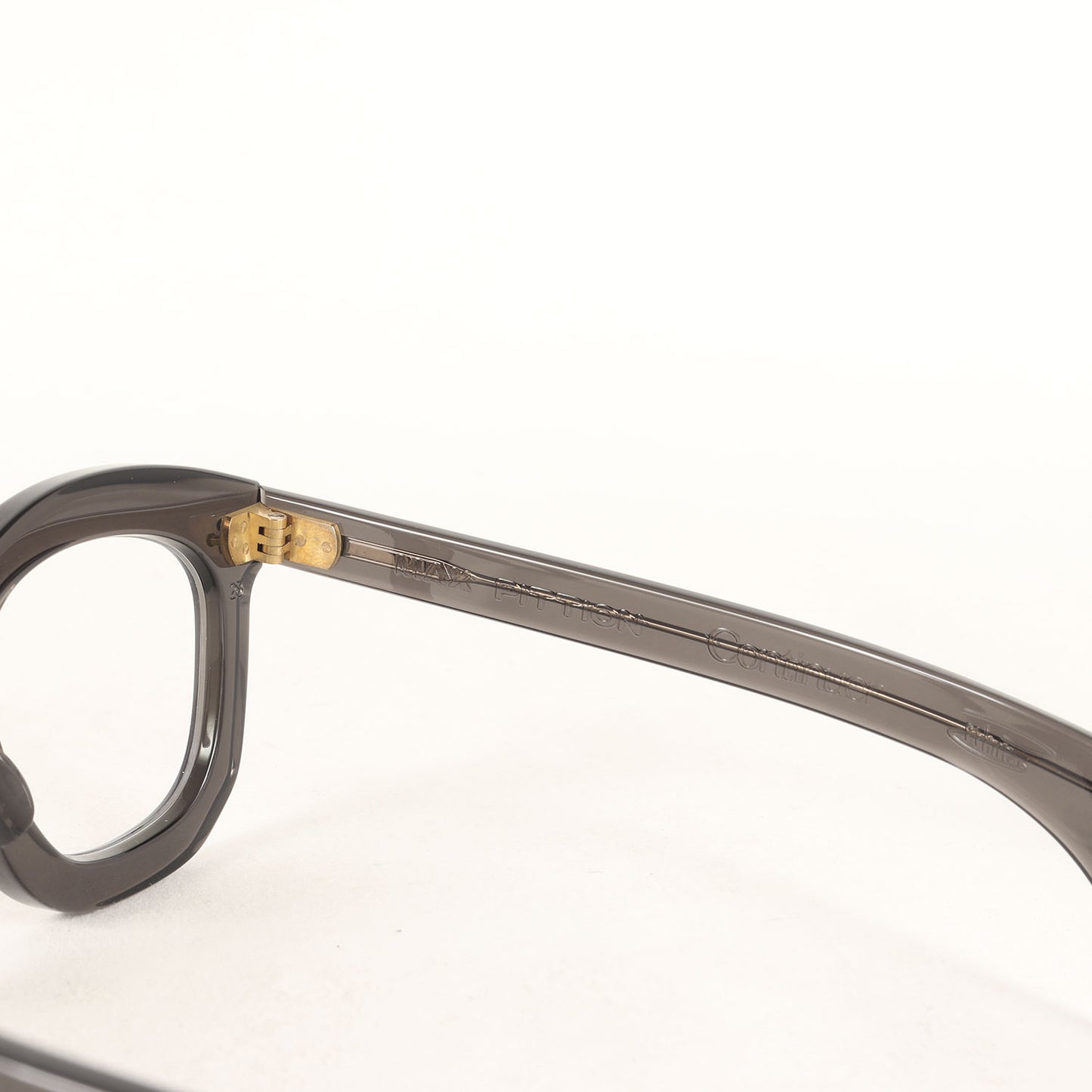 24AW × Continuer 別注 クリア アセテート アイウェア (POLITICIAN 46) / HANDMADE JAPAN