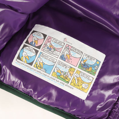 デカワッペン 刺繍 フーデッド ダウンベスト (LORENT D20914333385 68950) / Genius 1952