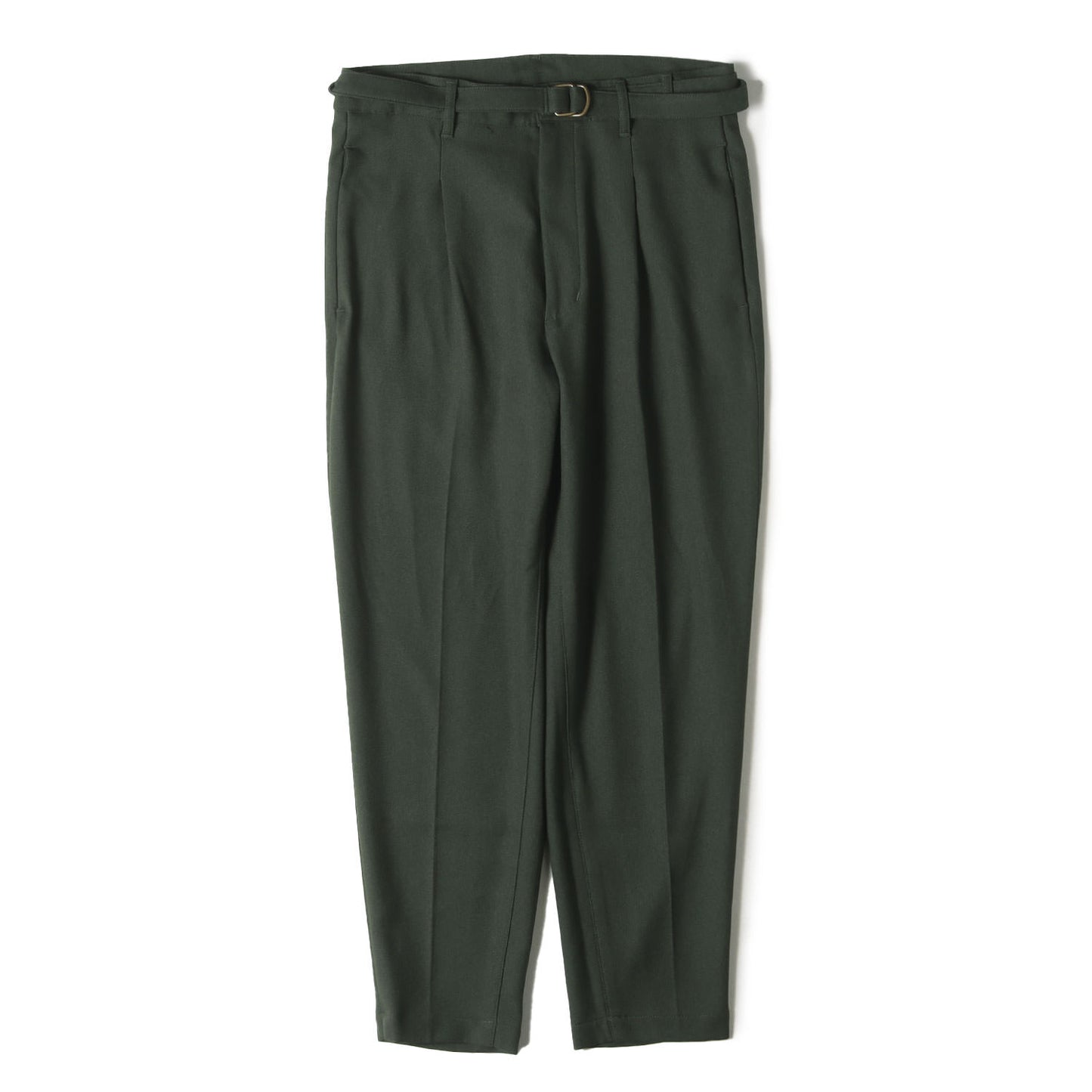 ベルテッド ワンタック ツイル テーパード スラックス パンツ (RETRO POLYESTER TWILL / BELTED WIDE TAPERED PANTS M-19101)
