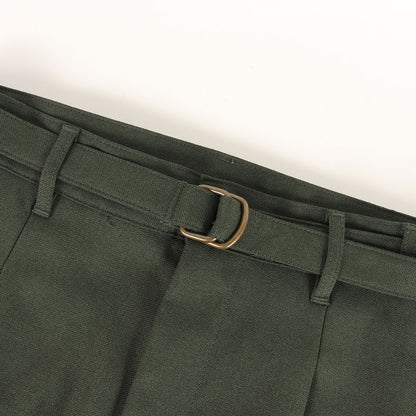 ベルテッド ワンタック ツイル テーパード スラックス パンツ (RETRO POLYESTER TWILL / BELTED WIDE TAPERED PANTS M-19101)