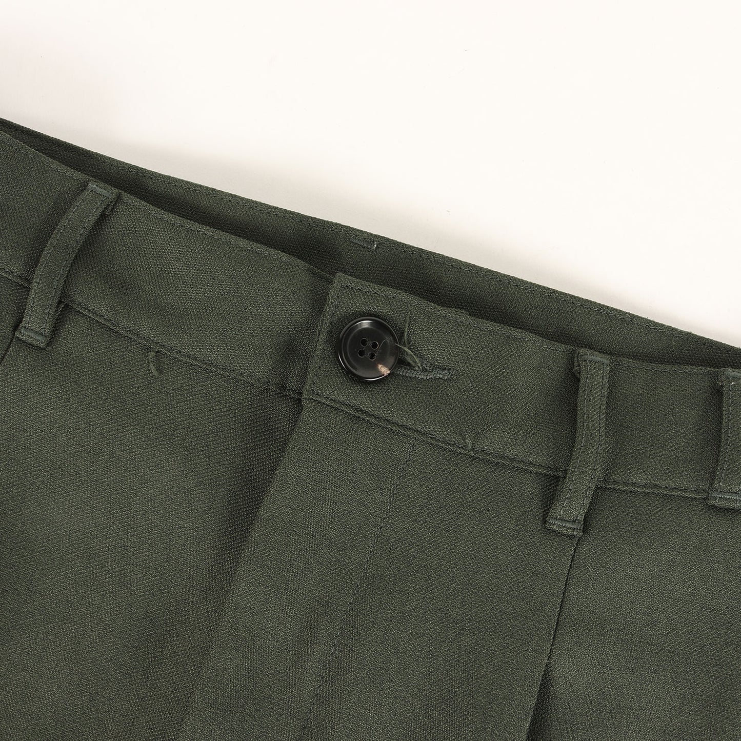 ベルテッド ワンタック ツイル テーパード スラックス パンツ (RETRO POLYESTER TWILL / BELTED WIDE TAPERED PANTS M-19101)