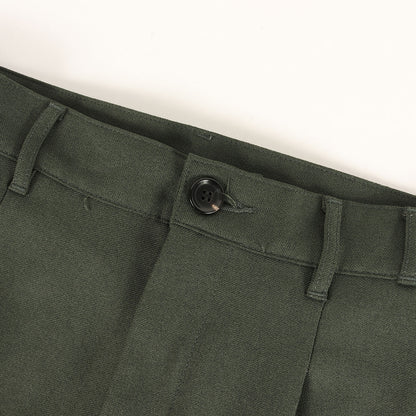 ベルテッド ワンタック ツイル テーパード スラックス パンツ (RETRO POLYESTER TWILL / BELTED WIDE TAPERED PANTS M-19101)