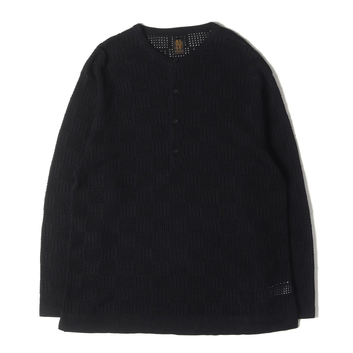 24SS ヘンリーネック クロシェ ニット ポロシャツ
