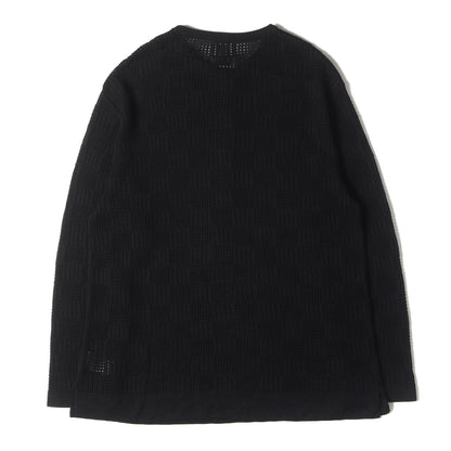 24SS ヘンリーネック クロシェ ニット ポロシャツ