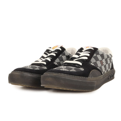 21SS Virgil Abloh ディストーテッド ダミエ パターン LVオリ・ライン スニーカー