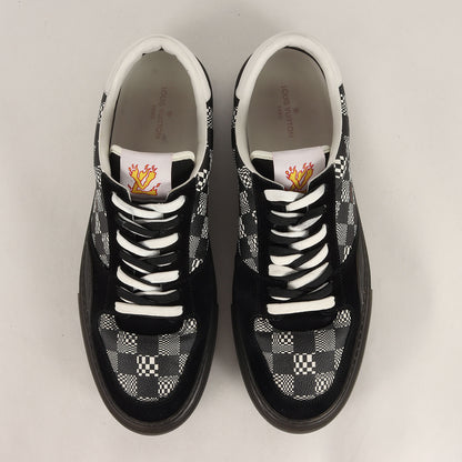 21SS Virgil Abloh ディストーテッド ダミエ パターン LVオリ・ライン スニーカー
