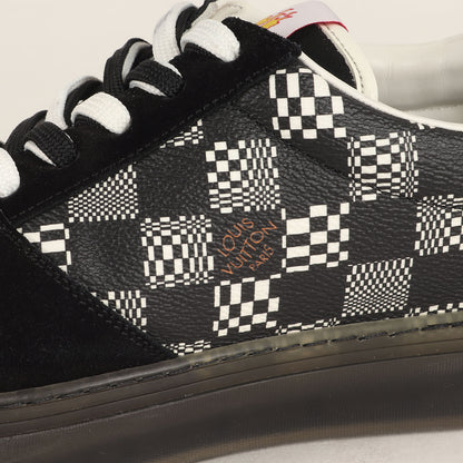 21SS Virgil Abloh ディストーテッド ダミエ パターン LVオリ・ライン スニーカー