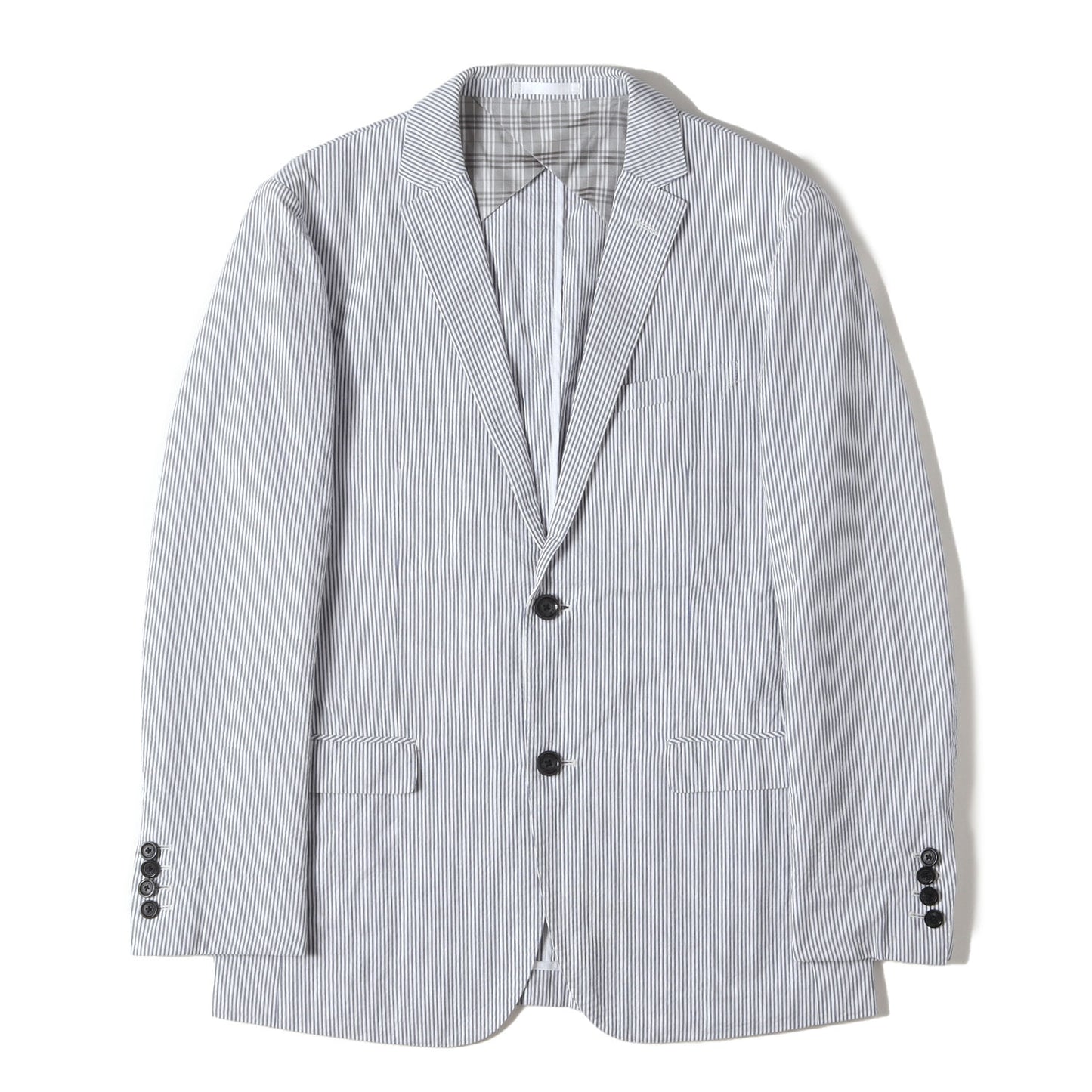 ストライプ シアサッカー 2B テーラード ジャケット