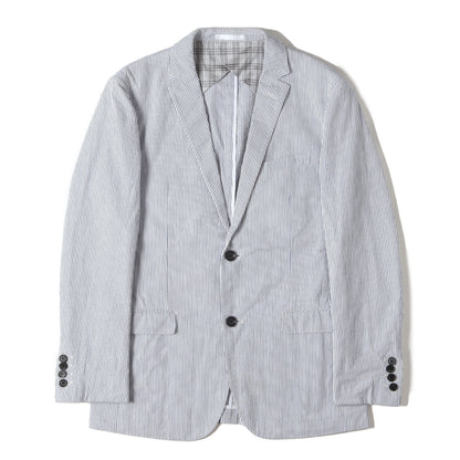 ストライプ シアサッカー 2B テーラード ジャケット