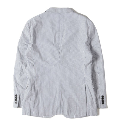 ストライプ シアサッカー 2B テーラード ジャケット