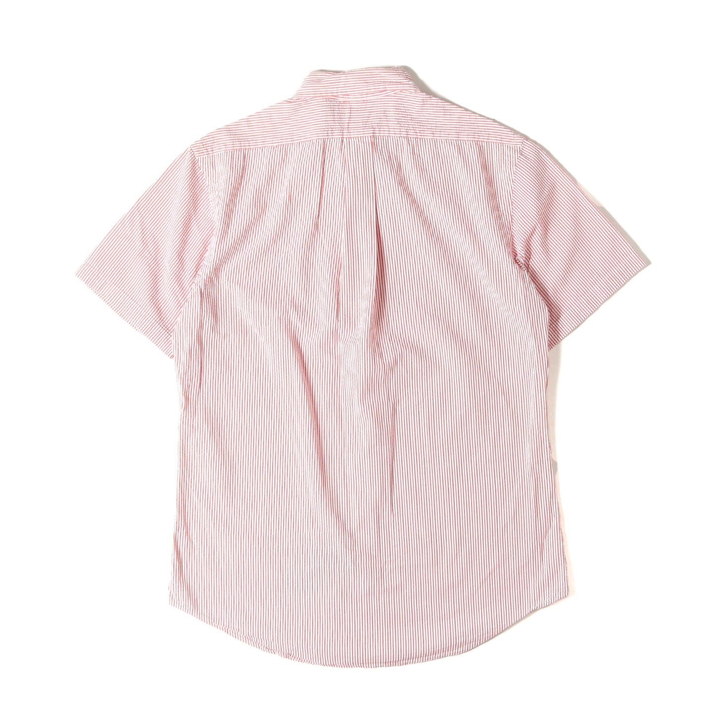 00s ストライプ シアサッカー ボタンダウン 半袖 シャツ / CUSTOM FIT